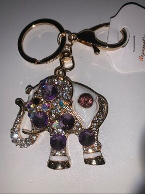 Lucky elephant bag/purse charm keychain